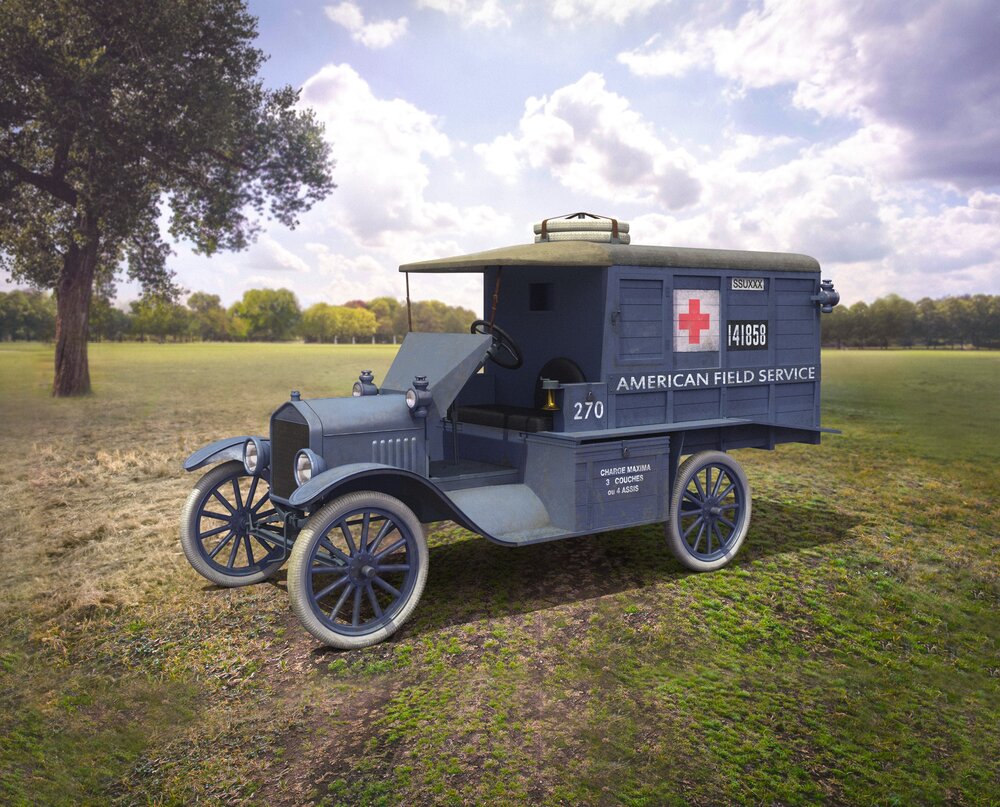 Model T 1917 Ambulance (early), WWI AAFS Car
