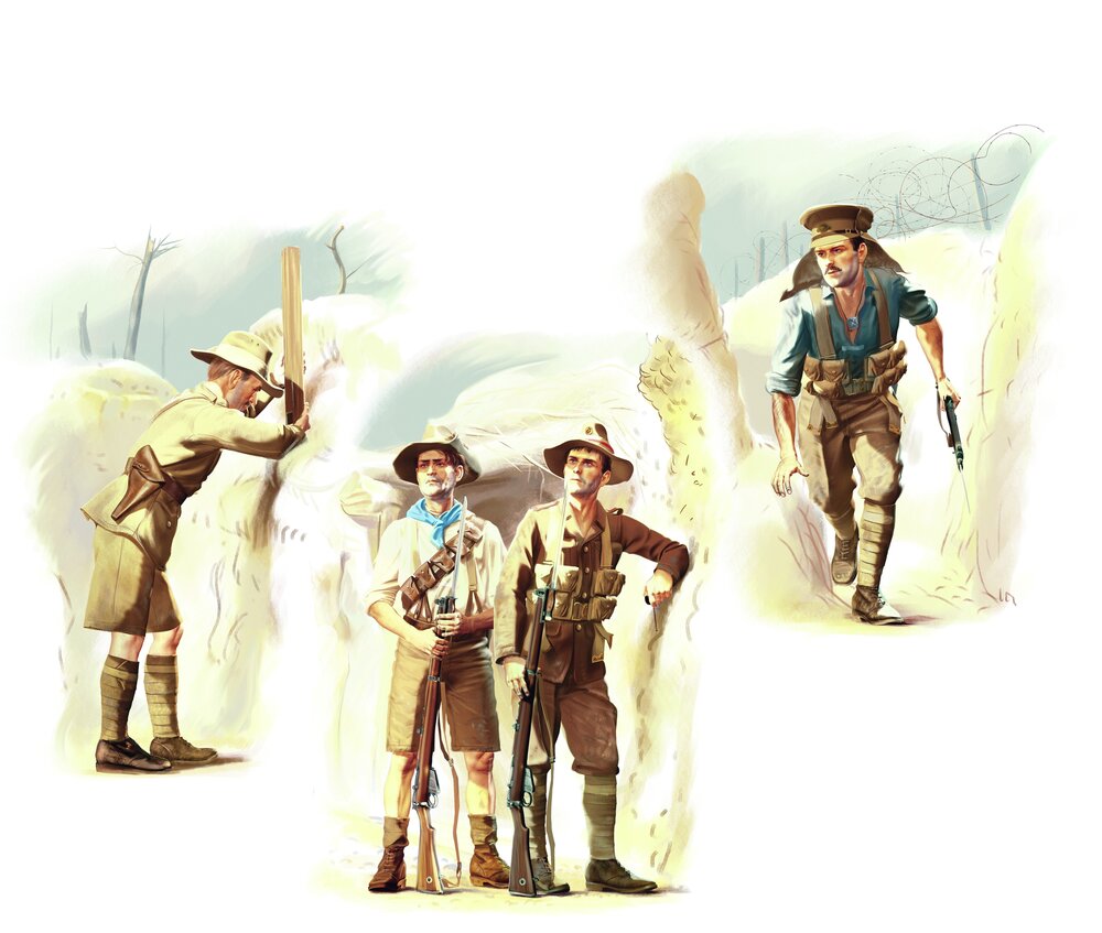 ANZAC Infantry (1915) (4 figures)