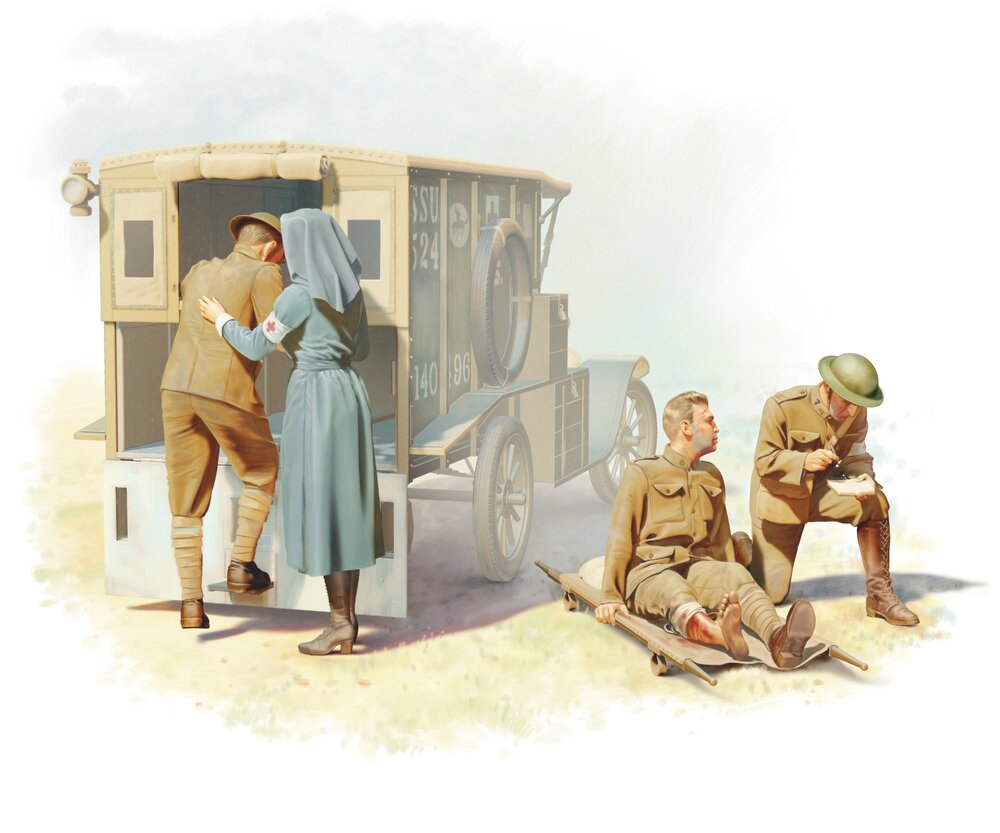 WWI US Medical Personnel (4 figures)