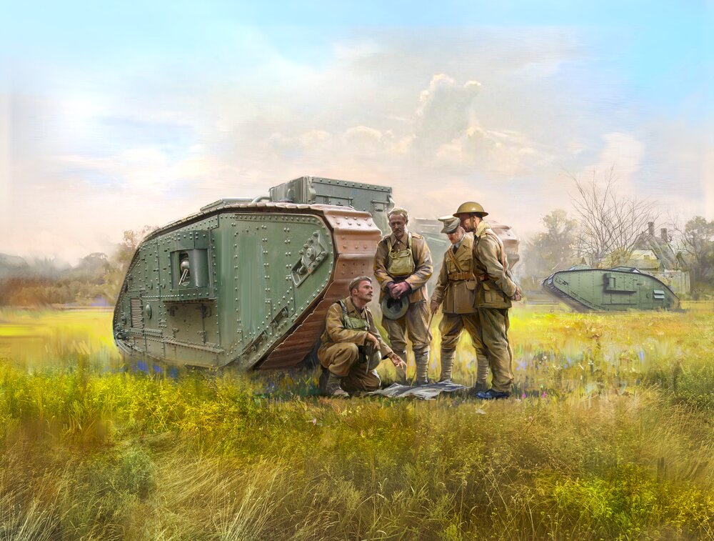 WWI British Tank Crew (4 figures)