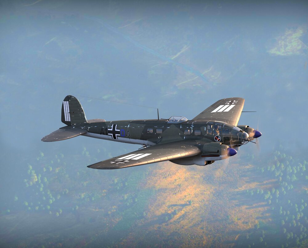 He 111H-3, WWII German Bomber