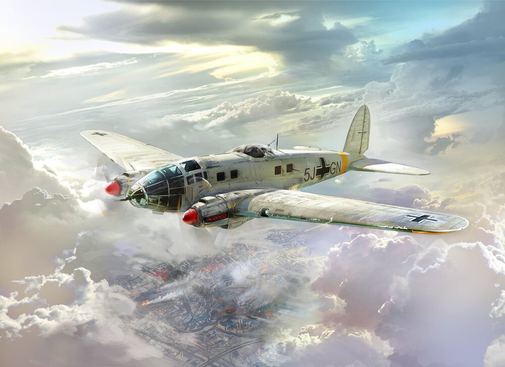He 111H-16, WWII German Bomber