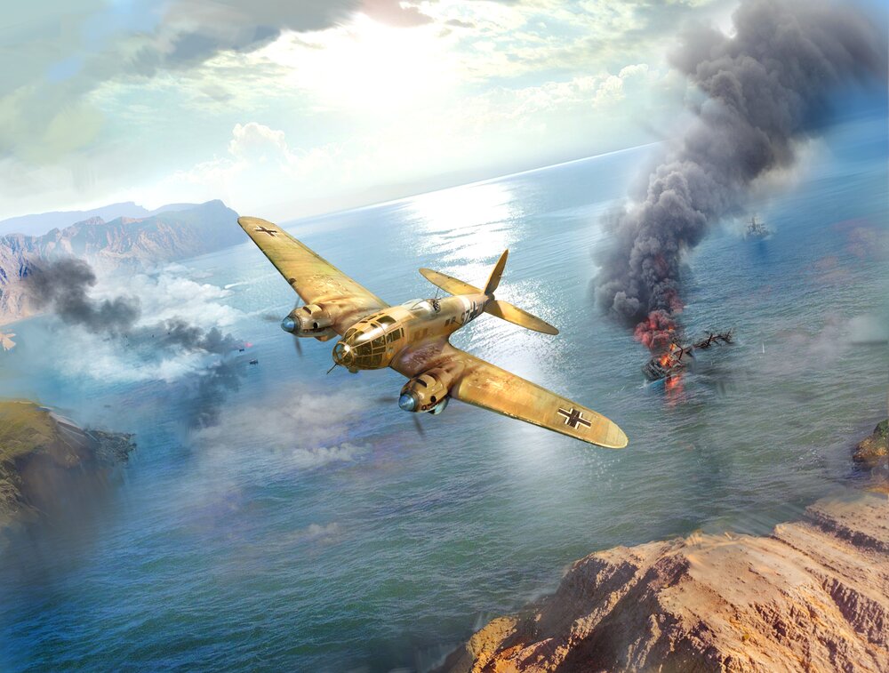 He 111H-6 North Africa, WWII German Bomber
