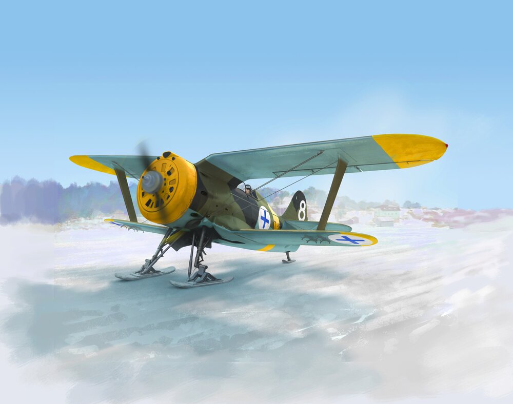 I-153 , WWII Finnish Air Force Fighter (winter version)