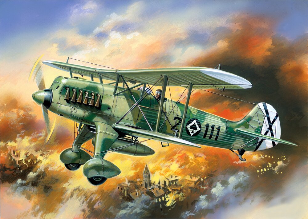 Heinkel He 51B-1, Spanish Air Force Biplane Fighter