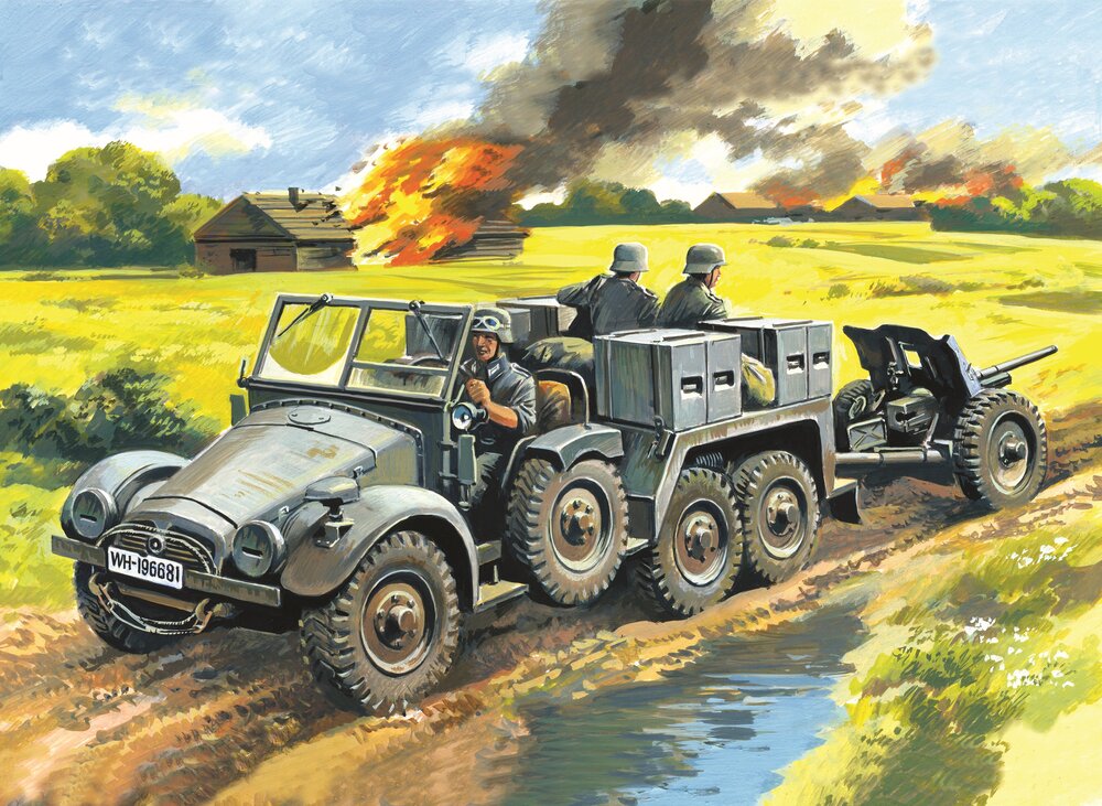 Krupp L2H143 Kfz.69 with Pak 36, German Artillery Tractor