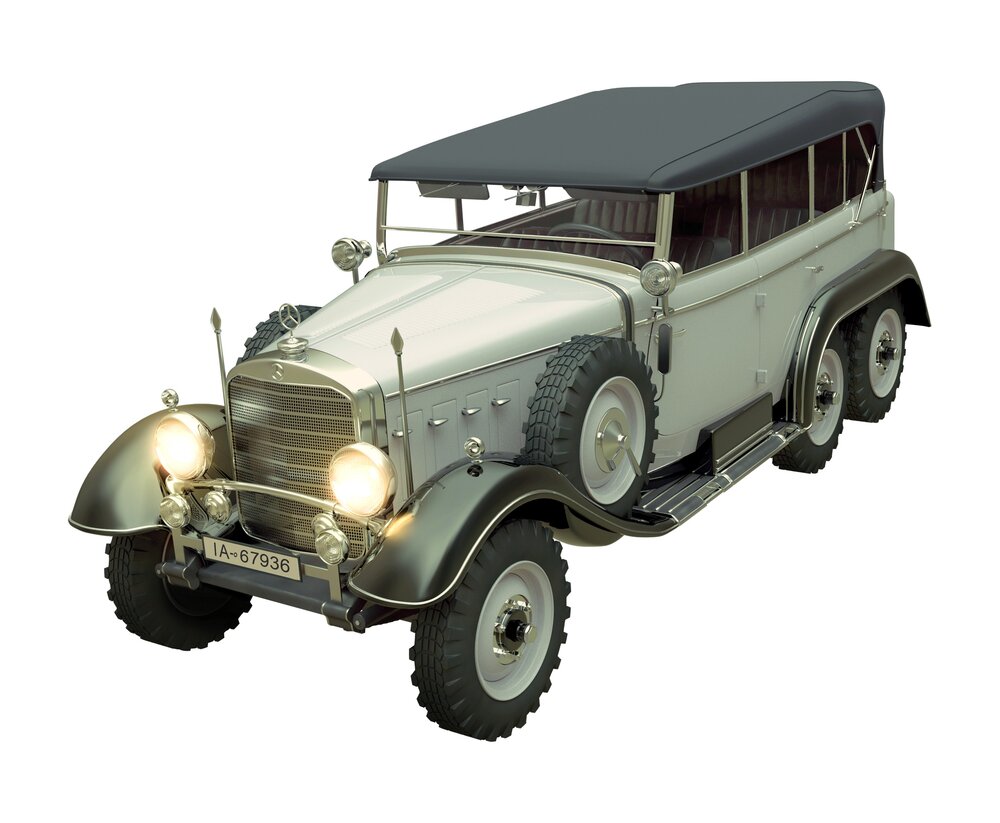 G4 (1935 production) Soft Top, WWII German Staff Car, snap fit/no glue