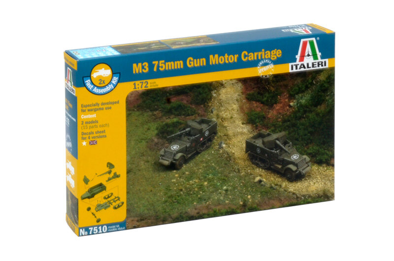 M3 75mm HALF TRACK (2 FAST ASSEMBLY MODELS)