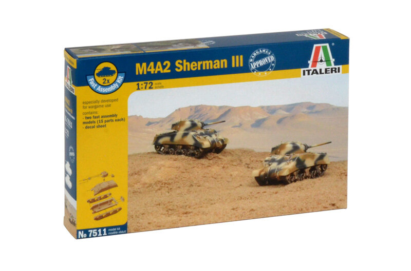 M4A2 SHERMAN III (2 FAST ASSEMBLY MODEL