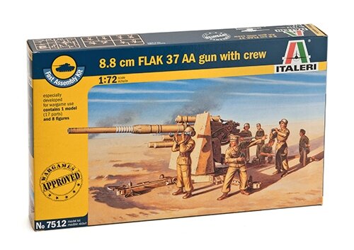 8.8 CM FLAK 37 AA GUN with crew (2 FAST