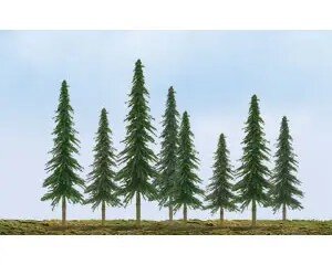 N-scale - 2″ to 4″ Scenic-Spruce, 36 per pack