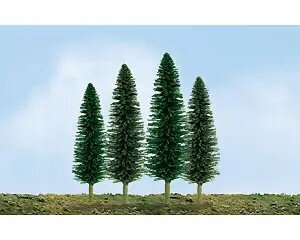 N-scale - 2″ to 4″ Scenic-Cedar, 36 per pack