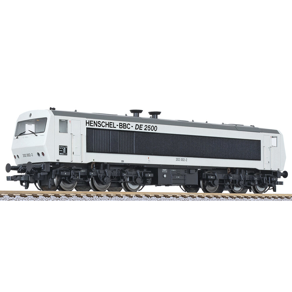 Diesel loco, DE2500, 202 003-0, 6-axle, DB, white, Ep.IV