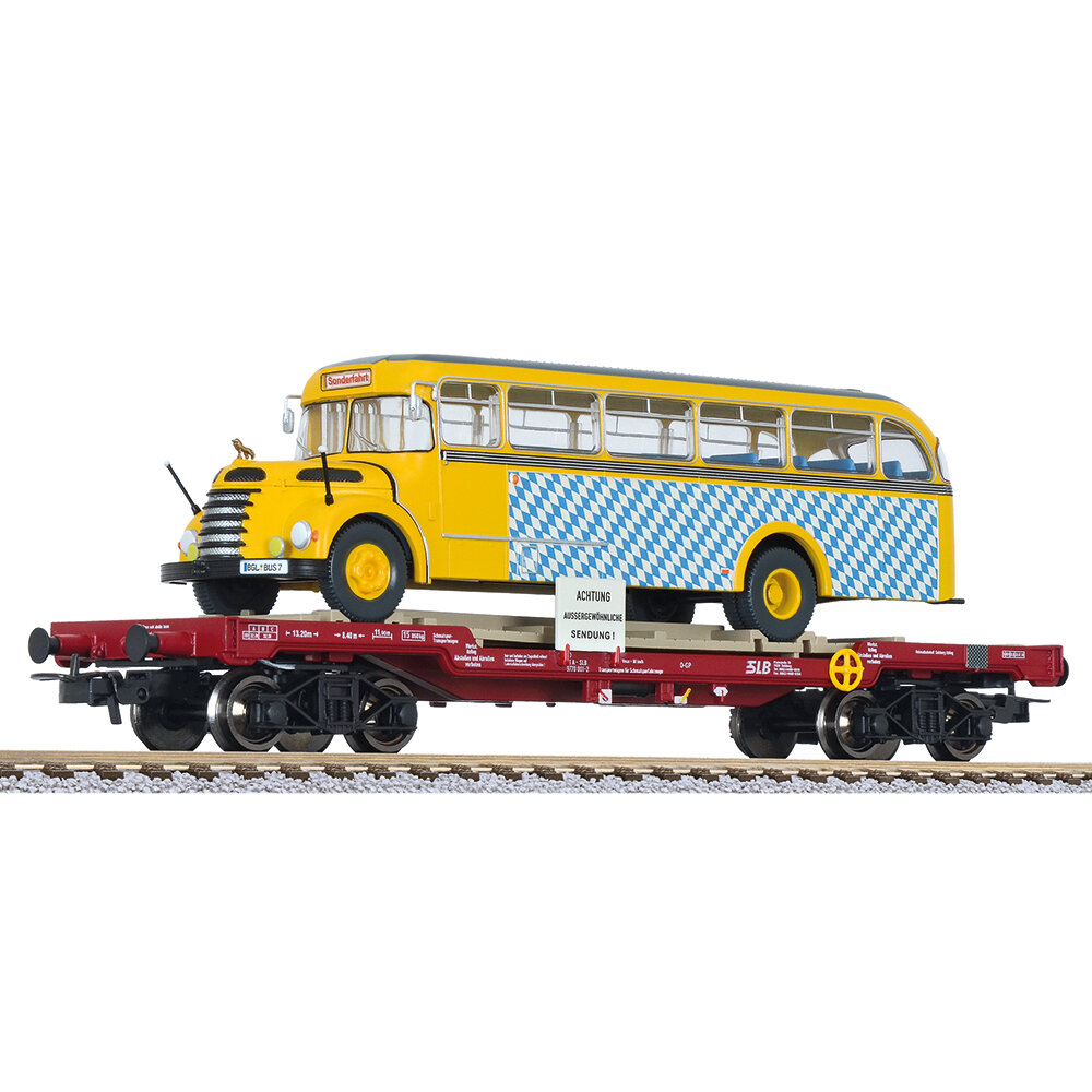 Flat Wagon OBB with Omnibus 'Graef+Stift' SLB Ep.V