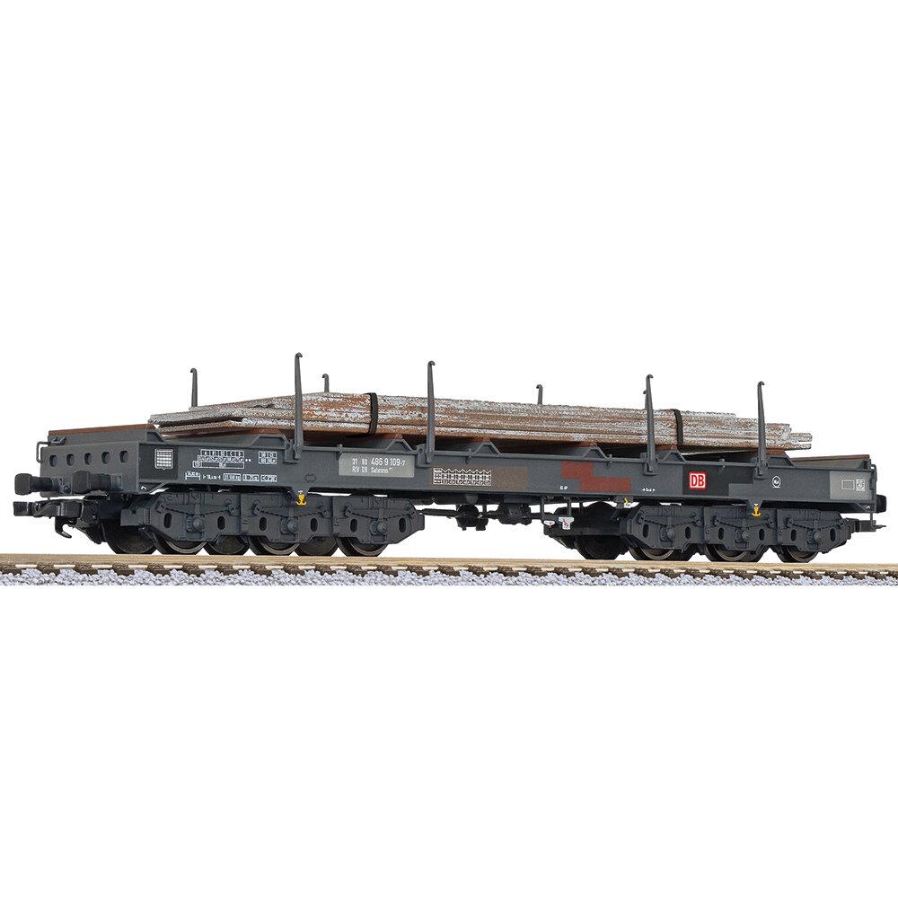 Coil transporter, Sahmms 711, steel plate load, DB AG, Ep.V, black, weathered