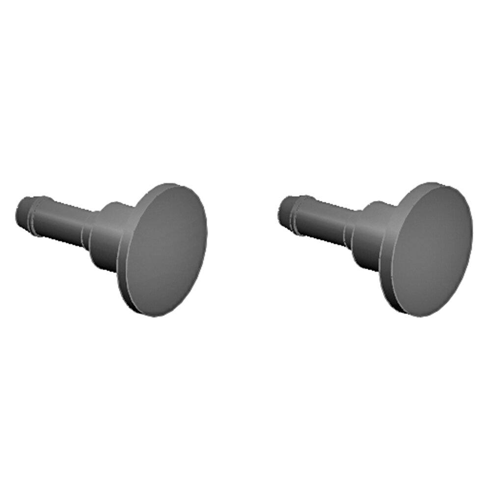 Plunger Buffer Set Black Round 2xplane 2xconvex
