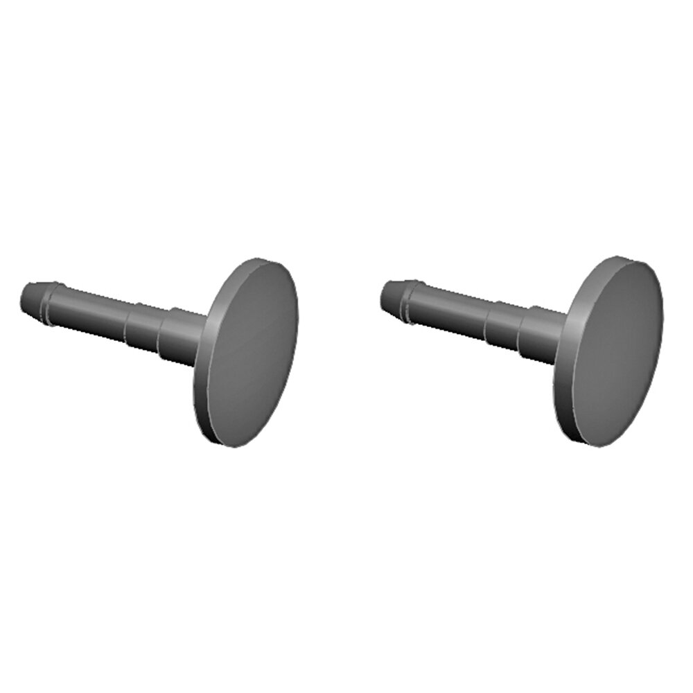 Rod buffer Set black round 2xplane 2x convex