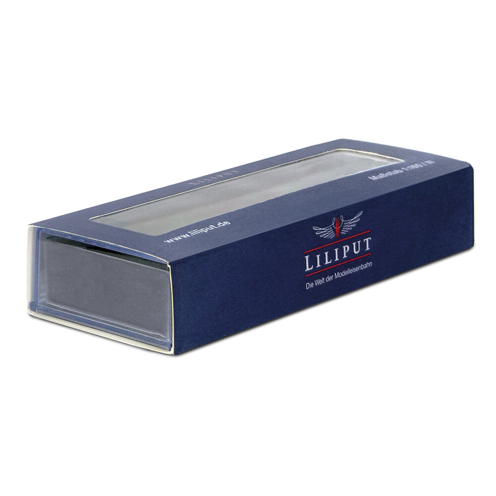 N scale clear box, short, ca. 16,2 cm, with sleeve, universal inlay to cut-out