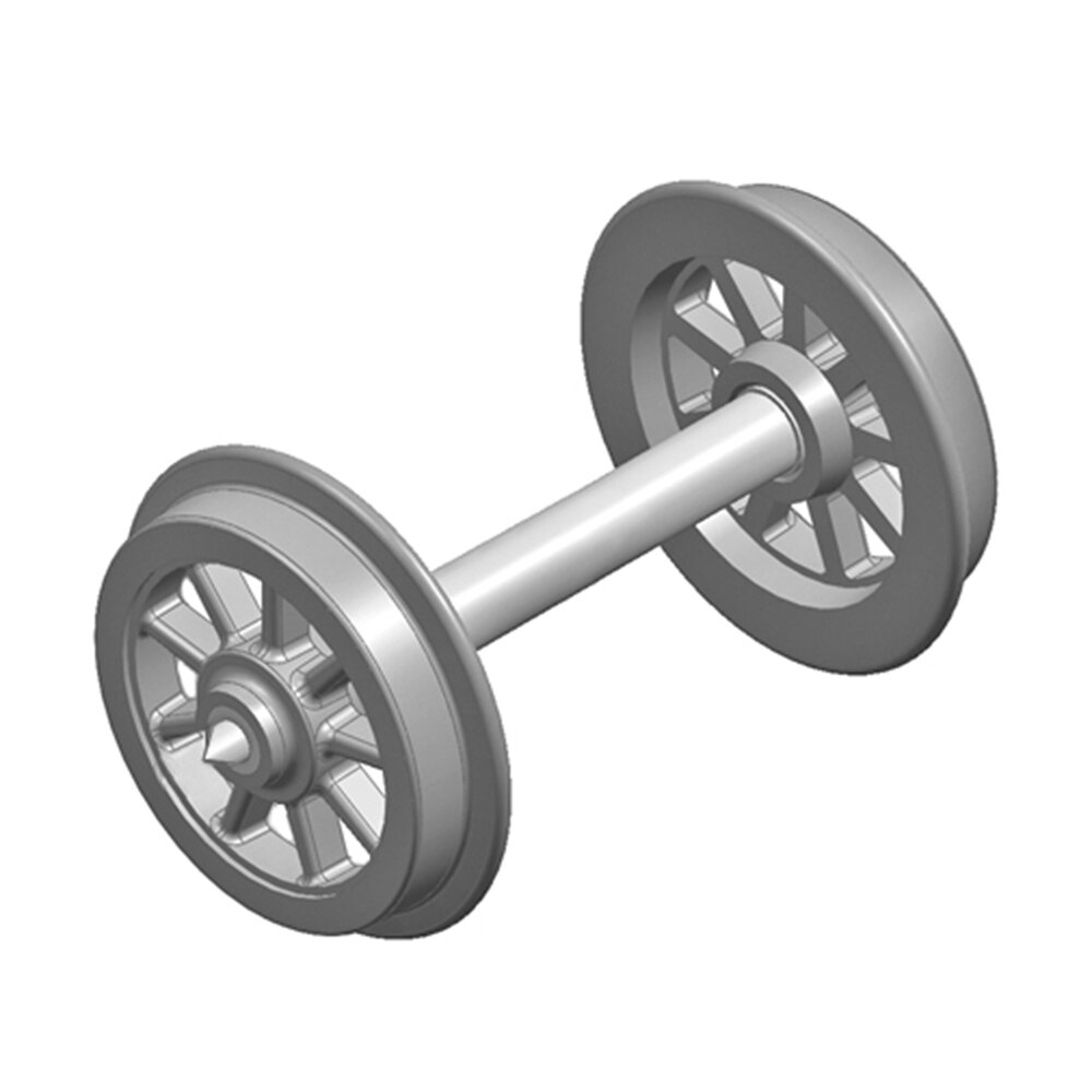 N-Scale Spoked Axles NEM311 0.8mm, Dia. 5.6mm (2/Pack)
