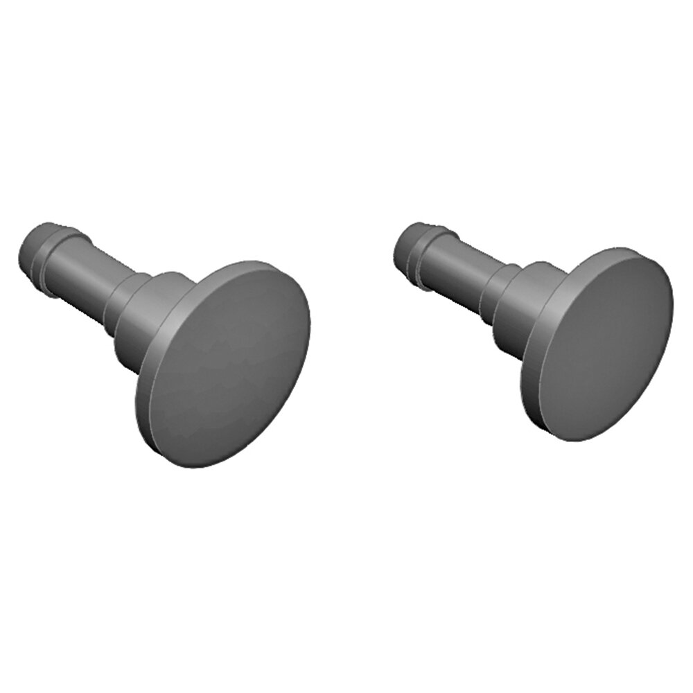 Plunger Buffer Set Black Round 2xplane 2xconvex (1)