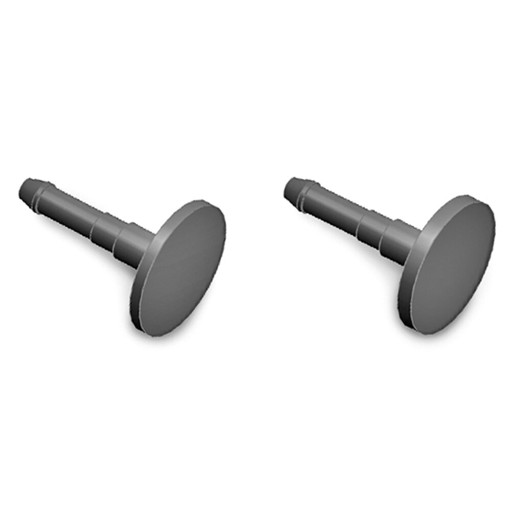 Four Spindle Type Buffer Heads (2 Flat/2 Round) Black