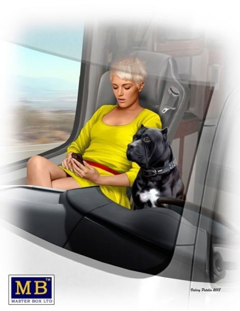 ″Truckers series. Joni (Lookout) Johnson & her dog Maxx″.
