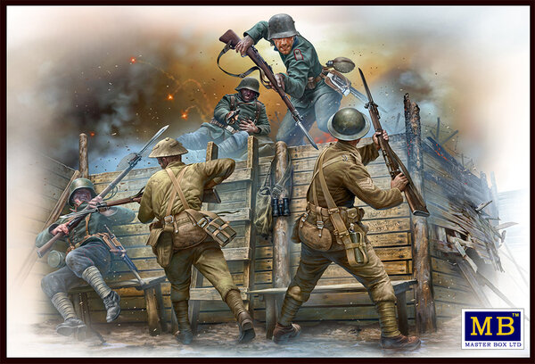 “Hand-to-hand fight, German & British inf.,WW I era