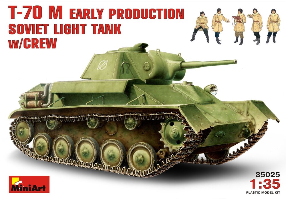 Soviet Light Tank T-70M. Early production w/ Crew