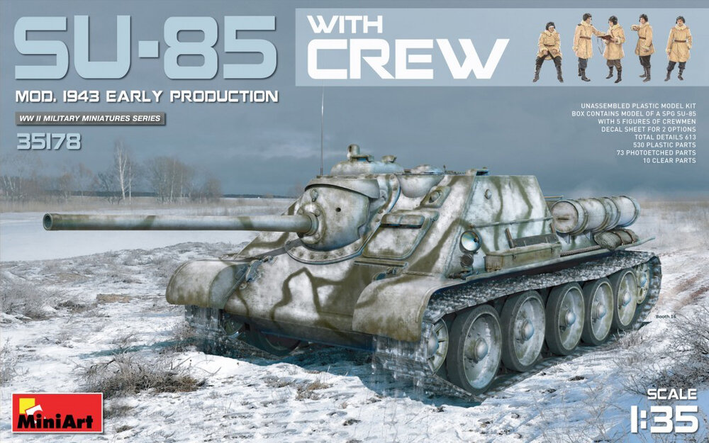 SU-85 Mod. 1943 Early w/ Crew 1/35