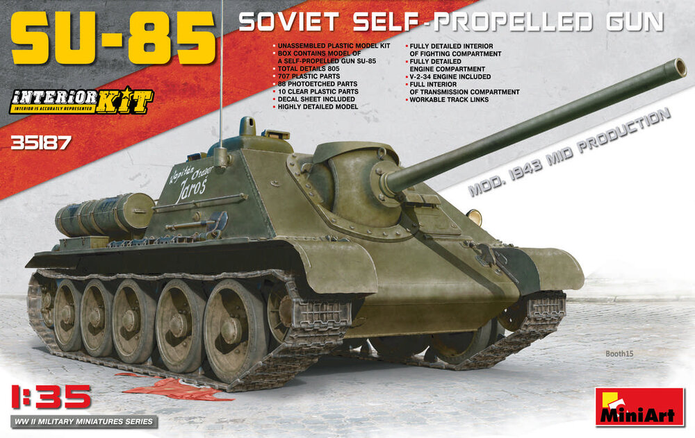 SU-85 Mod.1943 (Mid) Full Int. 1/35