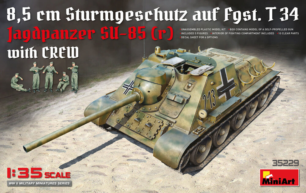 Jagdpanzer SU-85 ( r ) w/Crew 1/35