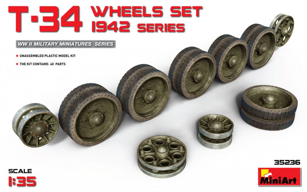 T-34 Wheels Set 1942 Series 1/35