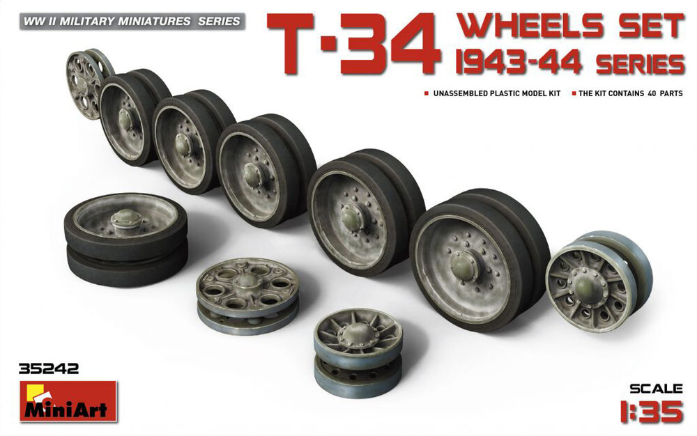 T-34 Wheels Set. 1943-44 Serie 1/35