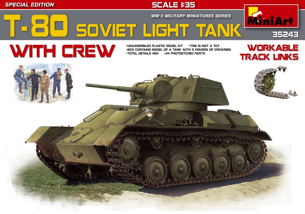 T-80 Sov.Light Tank w/Crew 1/35