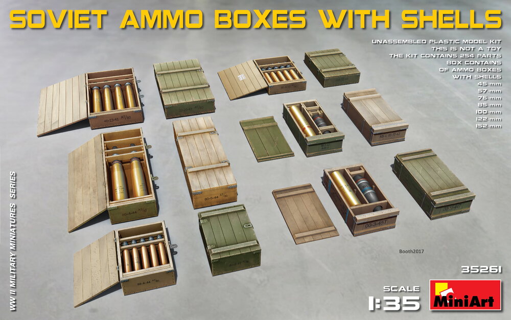 Soviet Ammo Boxes w/Shells 1/35