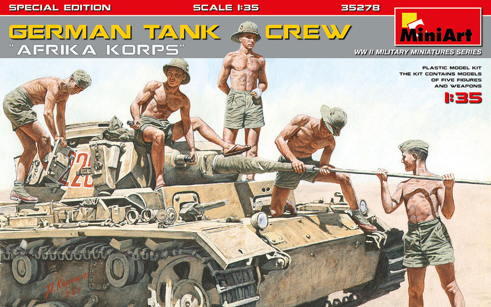 German Tank Crew Afrika Korps 1/35