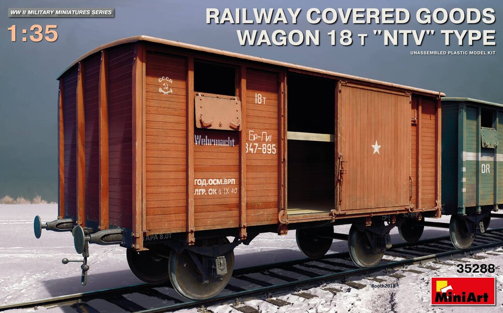 Railway Covered Goods Wagon 18t NTV Type 1-35
