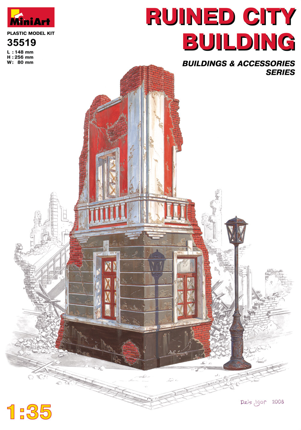 MINIART Ruined City Building 1/35