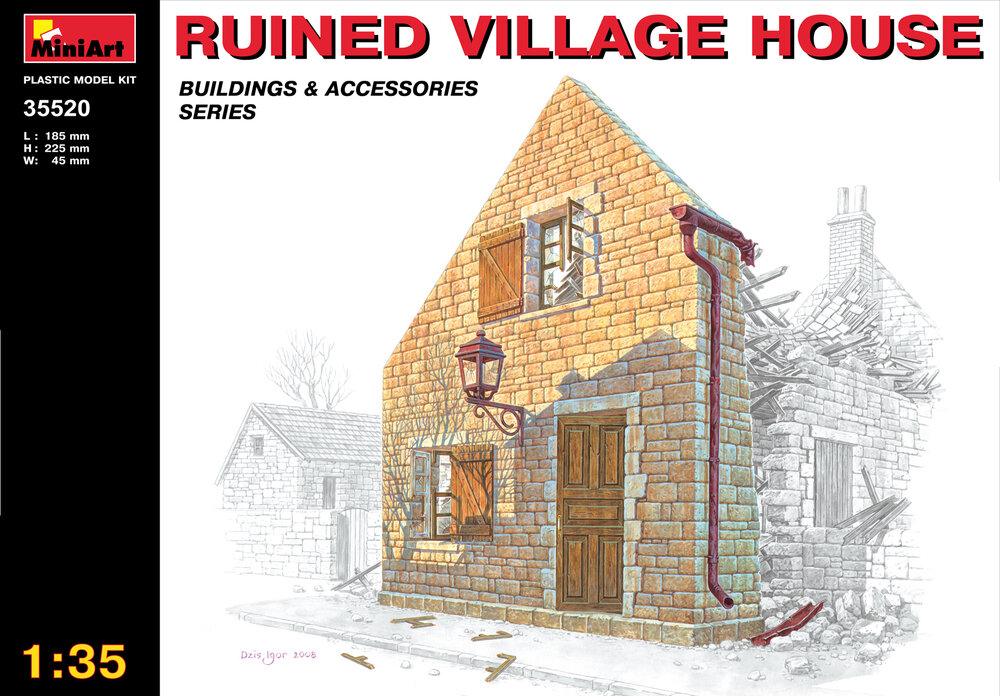 MINIART Ruined Village House 1/35