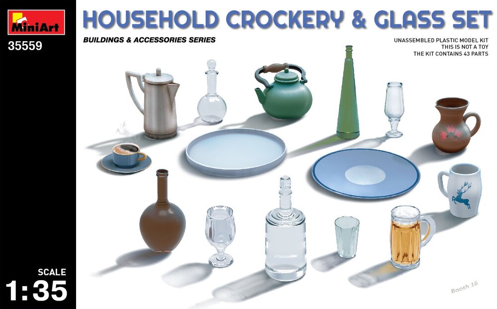 Household Crockery & Glass Set 1/35