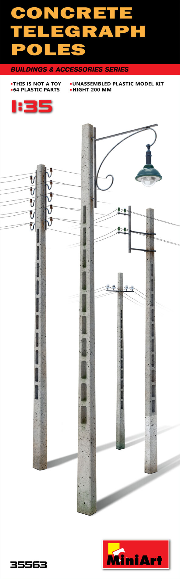 Concrete Telegraph Poles 1/35