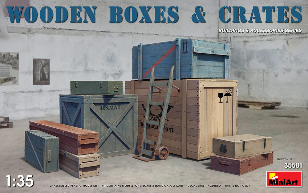 Wooden Boxes and Crates 1/35
