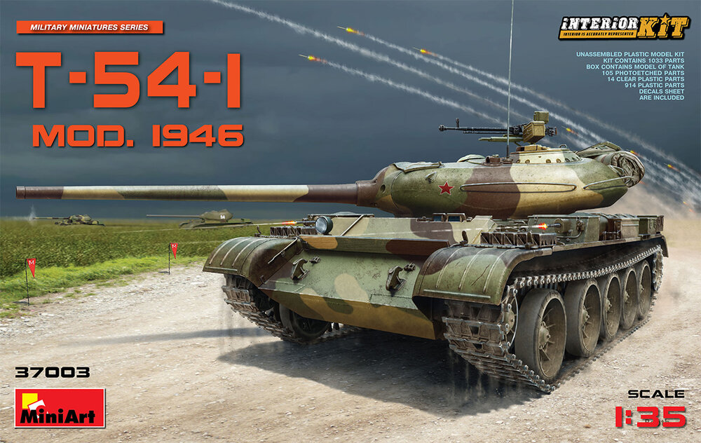 T-54-1 Sov.Med.Tank Inter.Kit 1/35