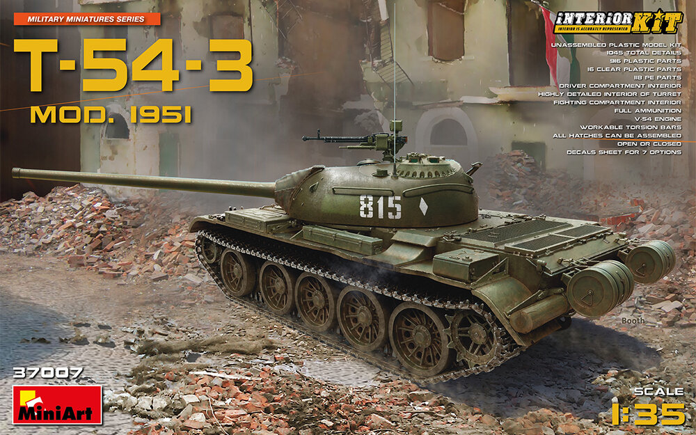 T-54-3 Mod. 1951 Interior Kit 1/35