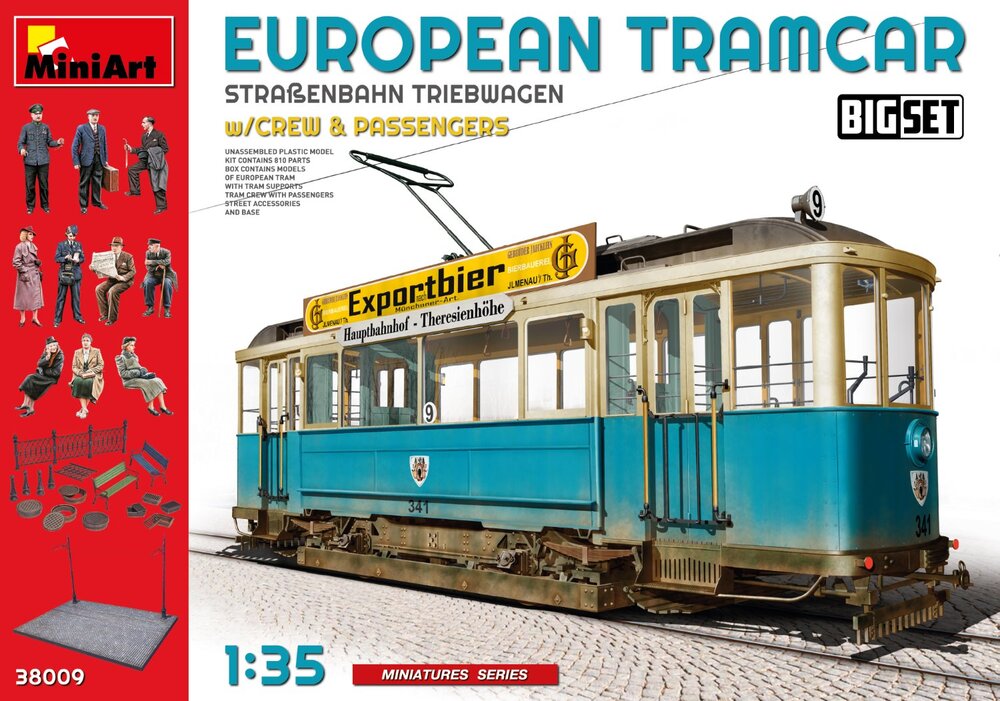 Europ.Tram Crew w/Passengers 1/35