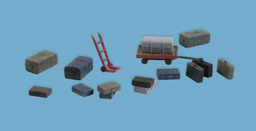 Luggage (9), Trolleys (2), & Sack Trucks