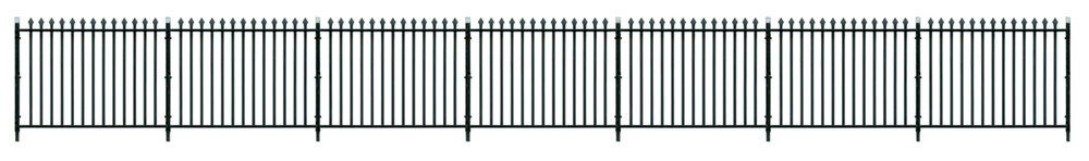O Gauge GWR Spear Fencing - Straight & Gates Fencing(890mm)1 Lge 2 sml Gates