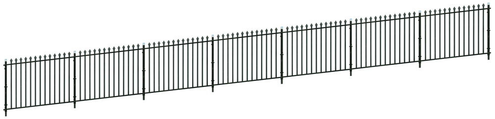 O Gauge GWR Spear Fencing - Ramps & Gates Fencing(890mm)1 Lge 2 sml Gates