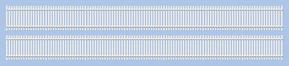 GWR Trackside Fencing, White, Straights