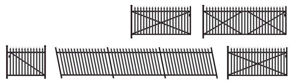 GWR Spear Fencing, Black, Ramps & Gates